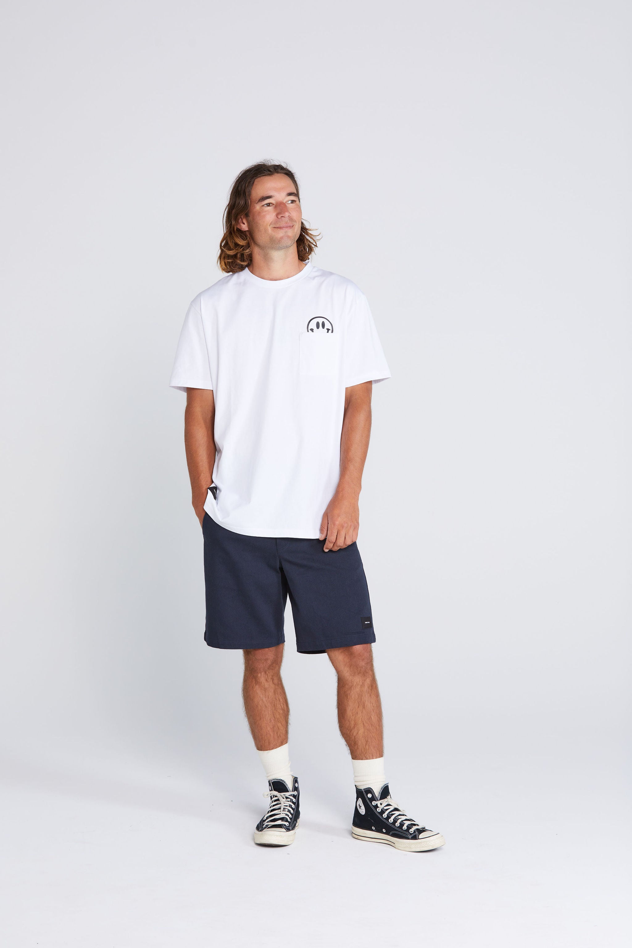 Max Pocket Tee - White Smiles