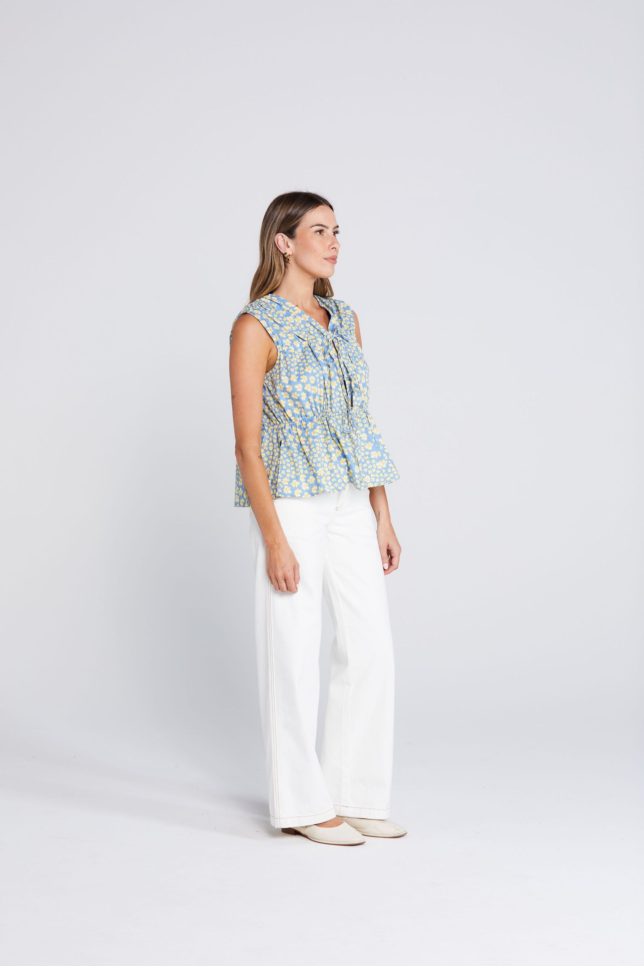 Belle Tie Top - Sky Garden