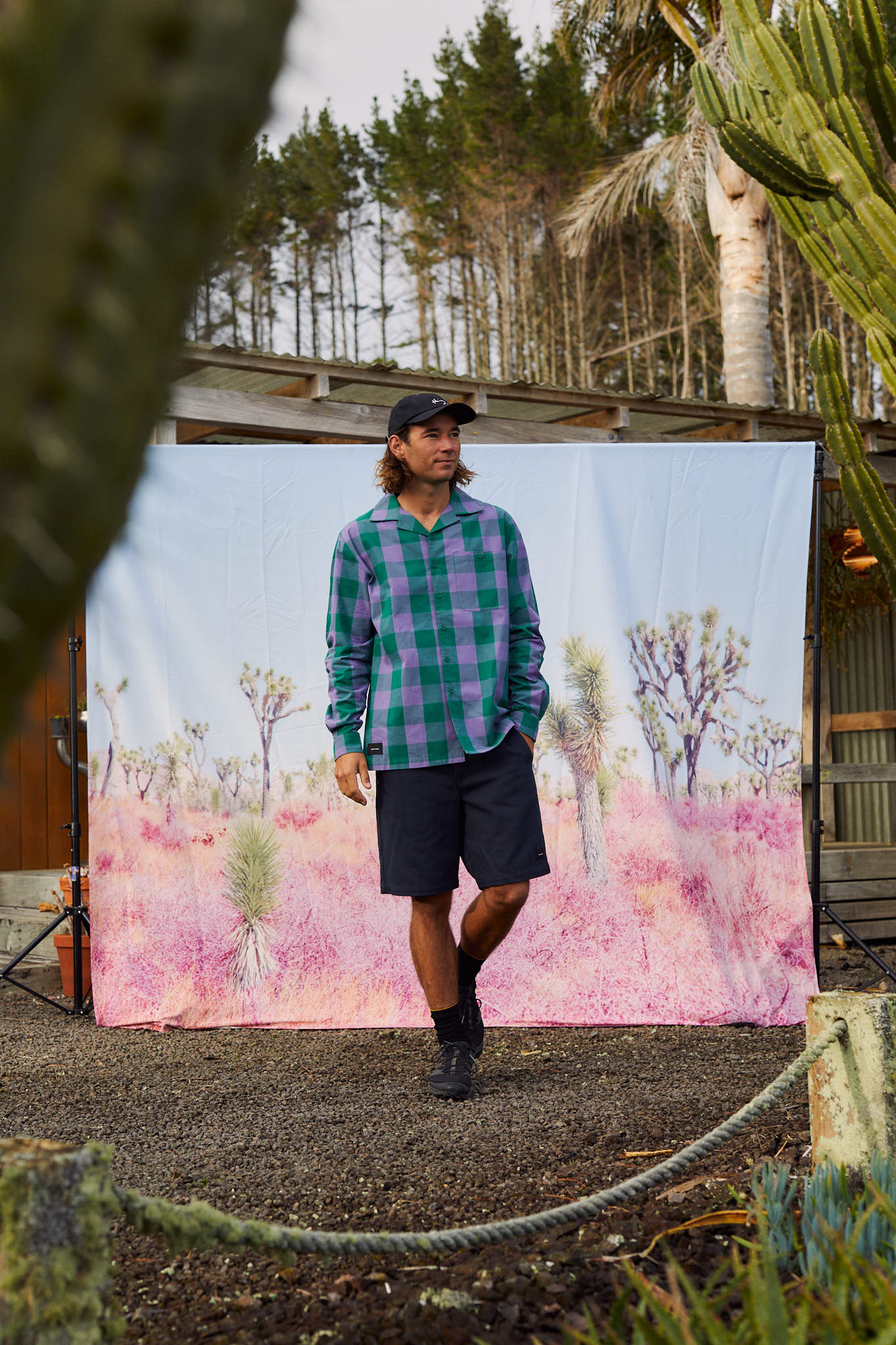 Long Sleeve Trope Shirt - Grape Malachite