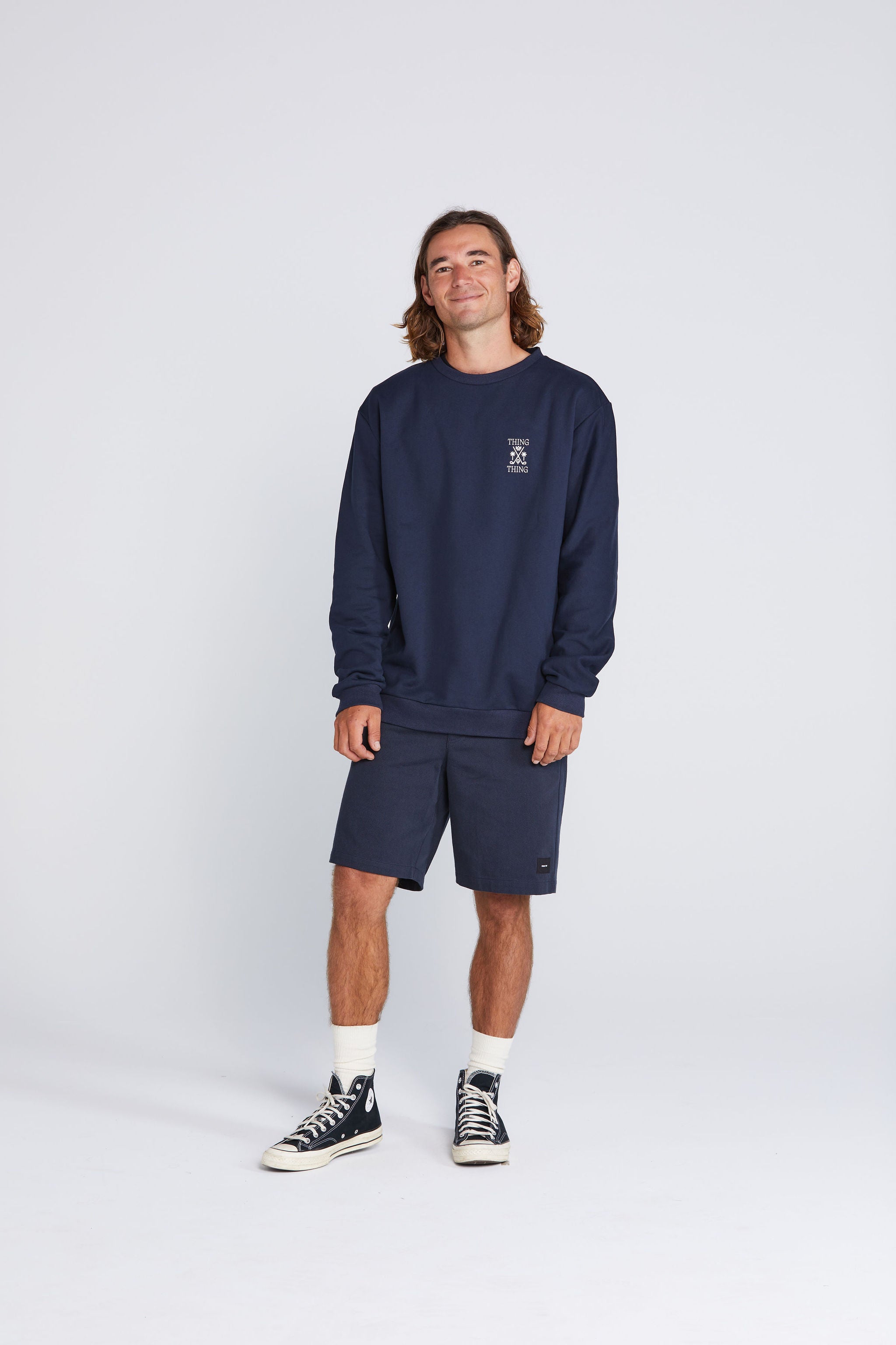 Crew Jumper - Deep Navy Golf Thing