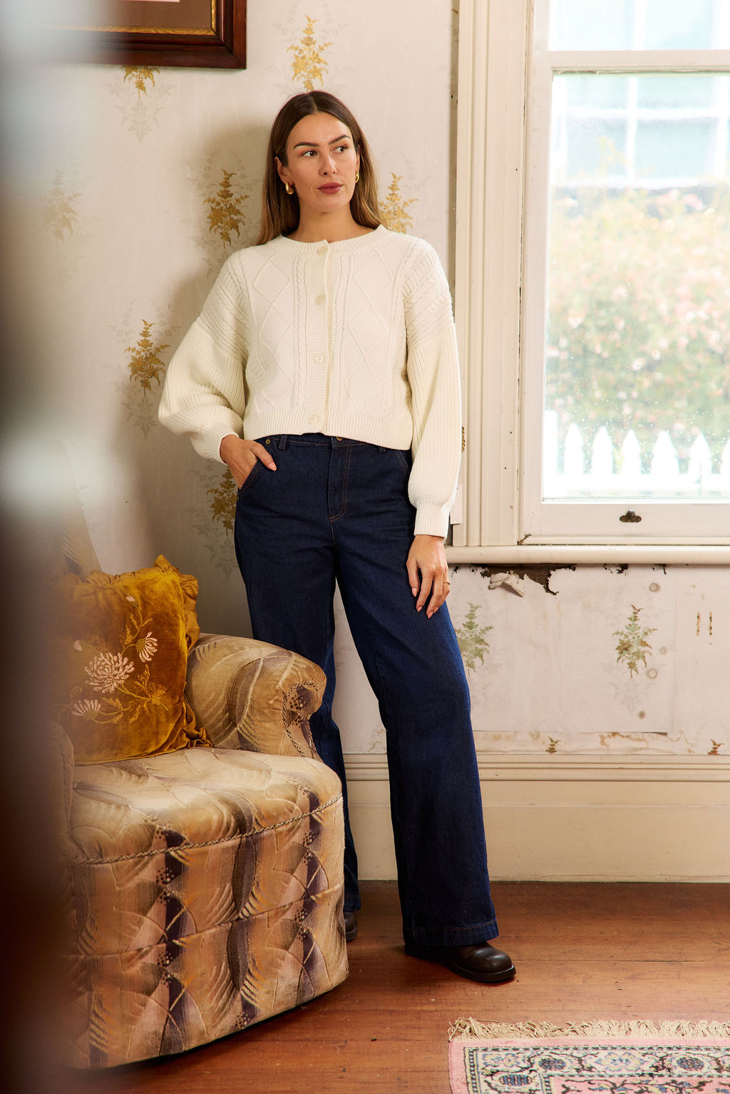 Flourish Cardigan - Milky Bar