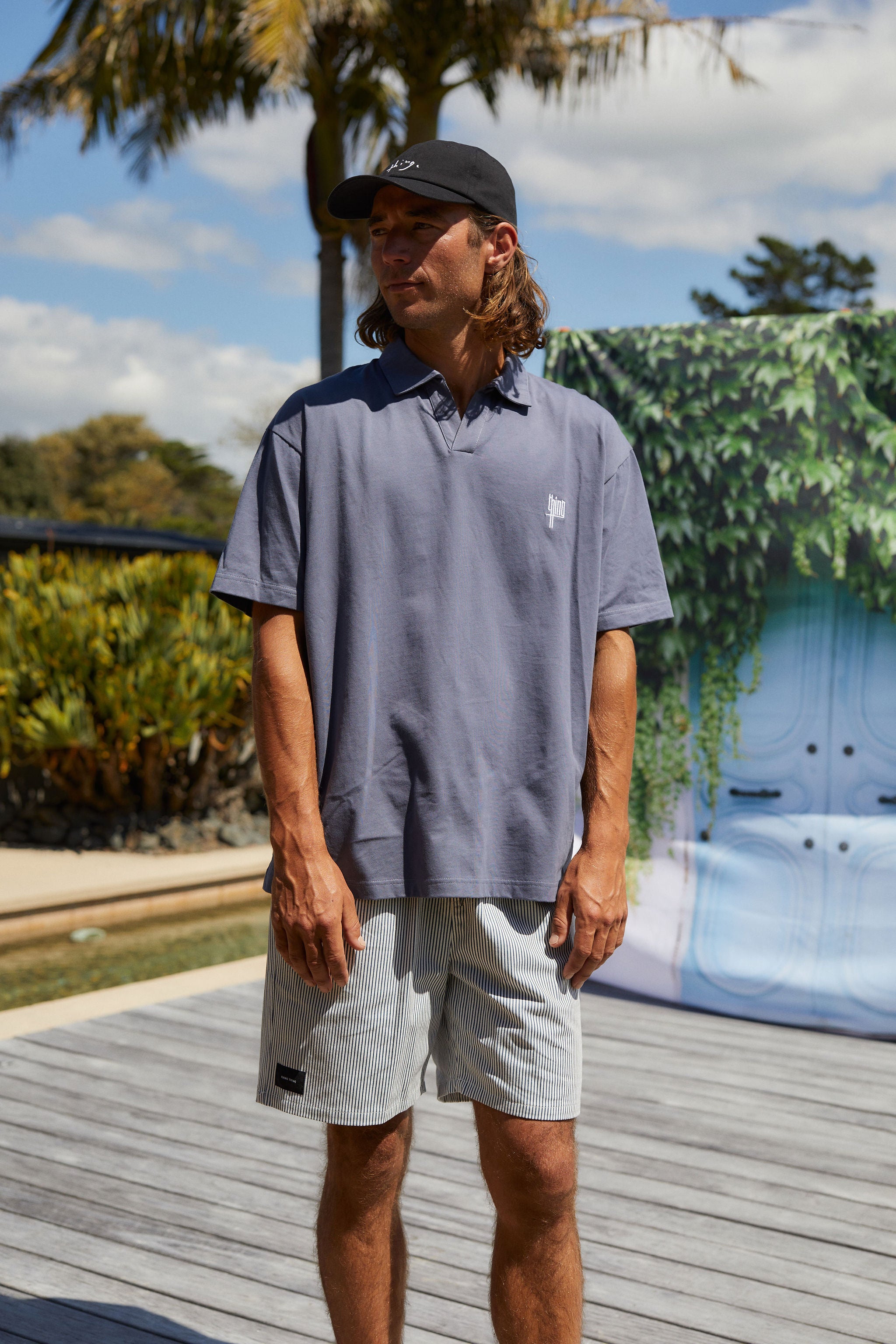 Stride Tee - Slate Blue Thing
