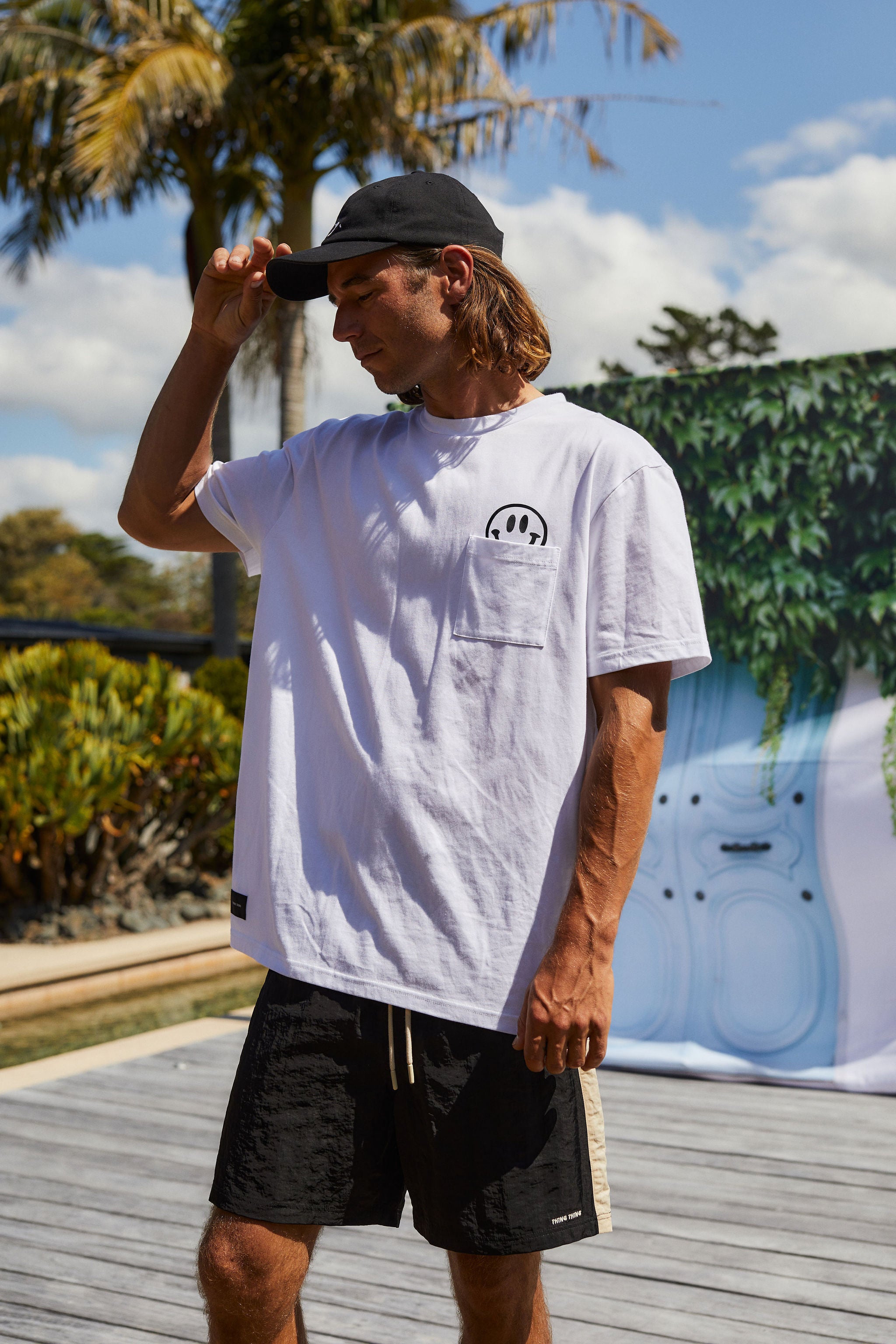 Max Pocket Tee - White Smiles