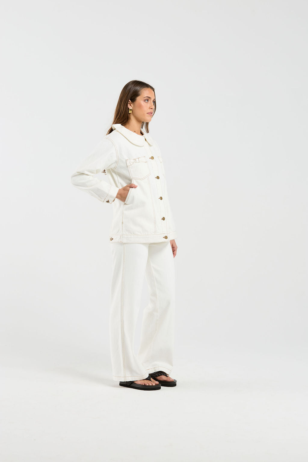 Bowtique Shacket - Off White