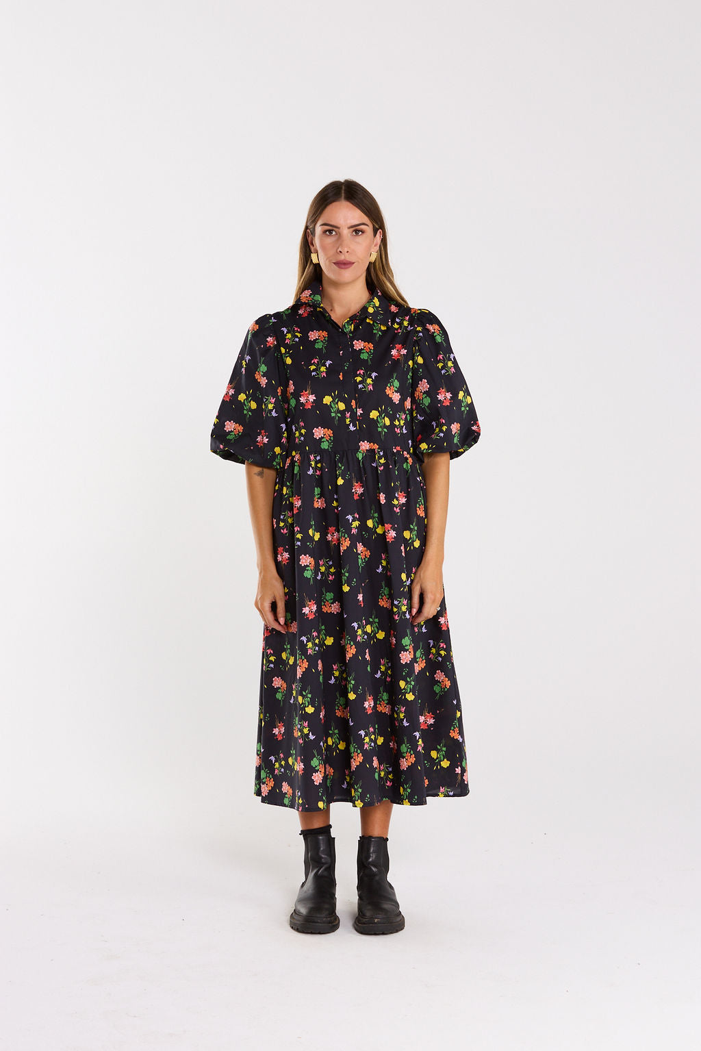 Lucina Dress - Vivid Noir
