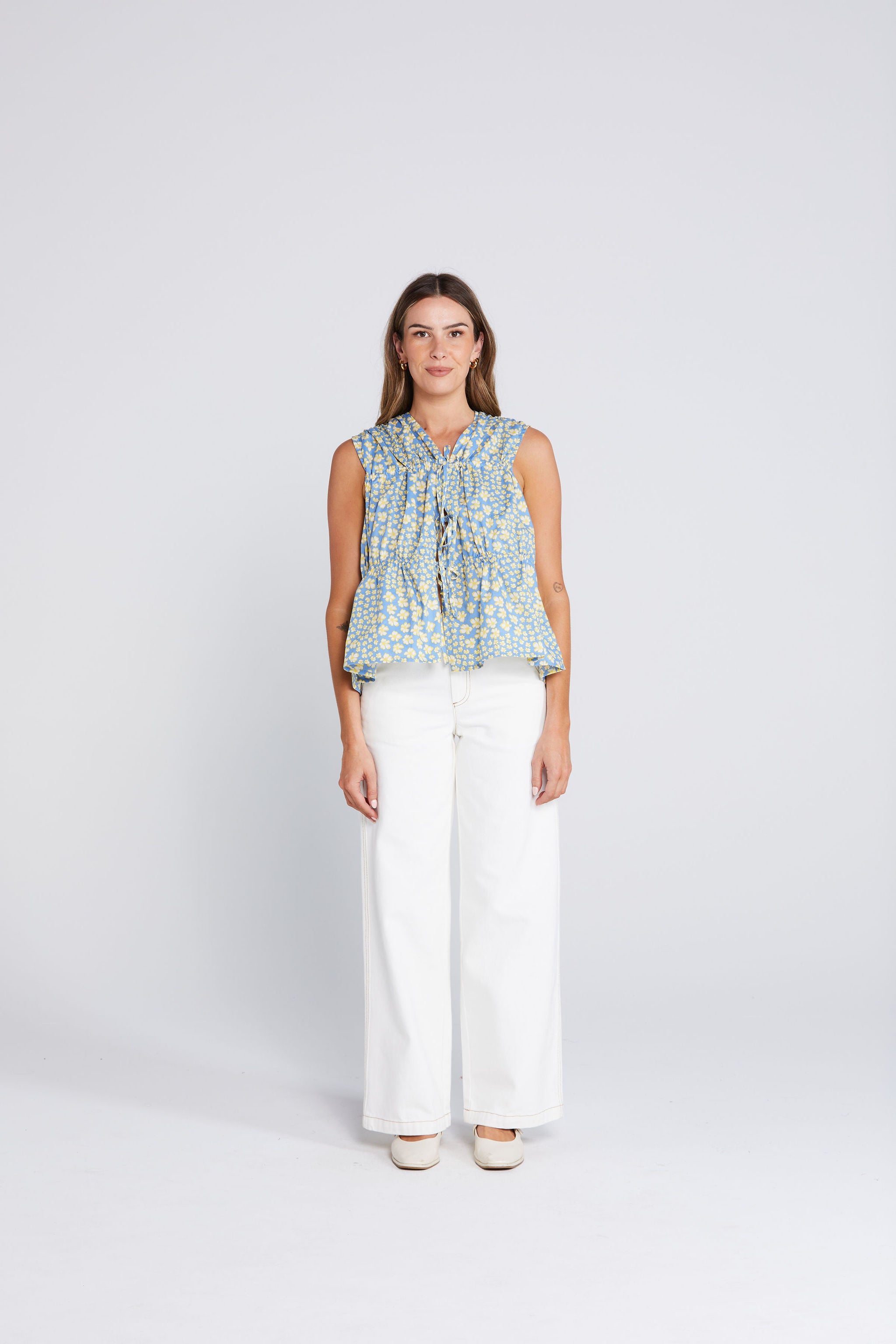 Belle Tie Top - Sky Garden