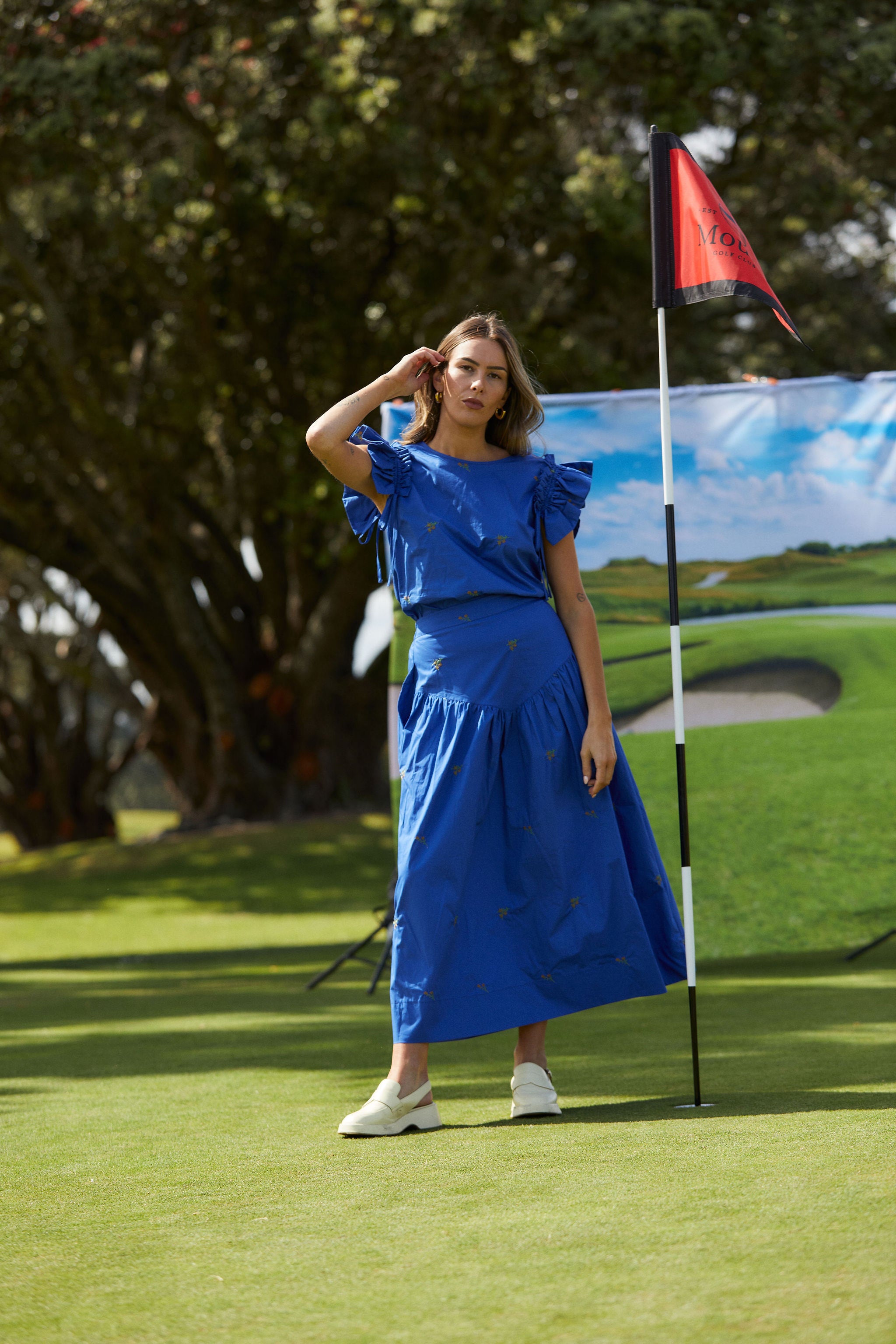 Aria Skirt - Cobalt Blossom