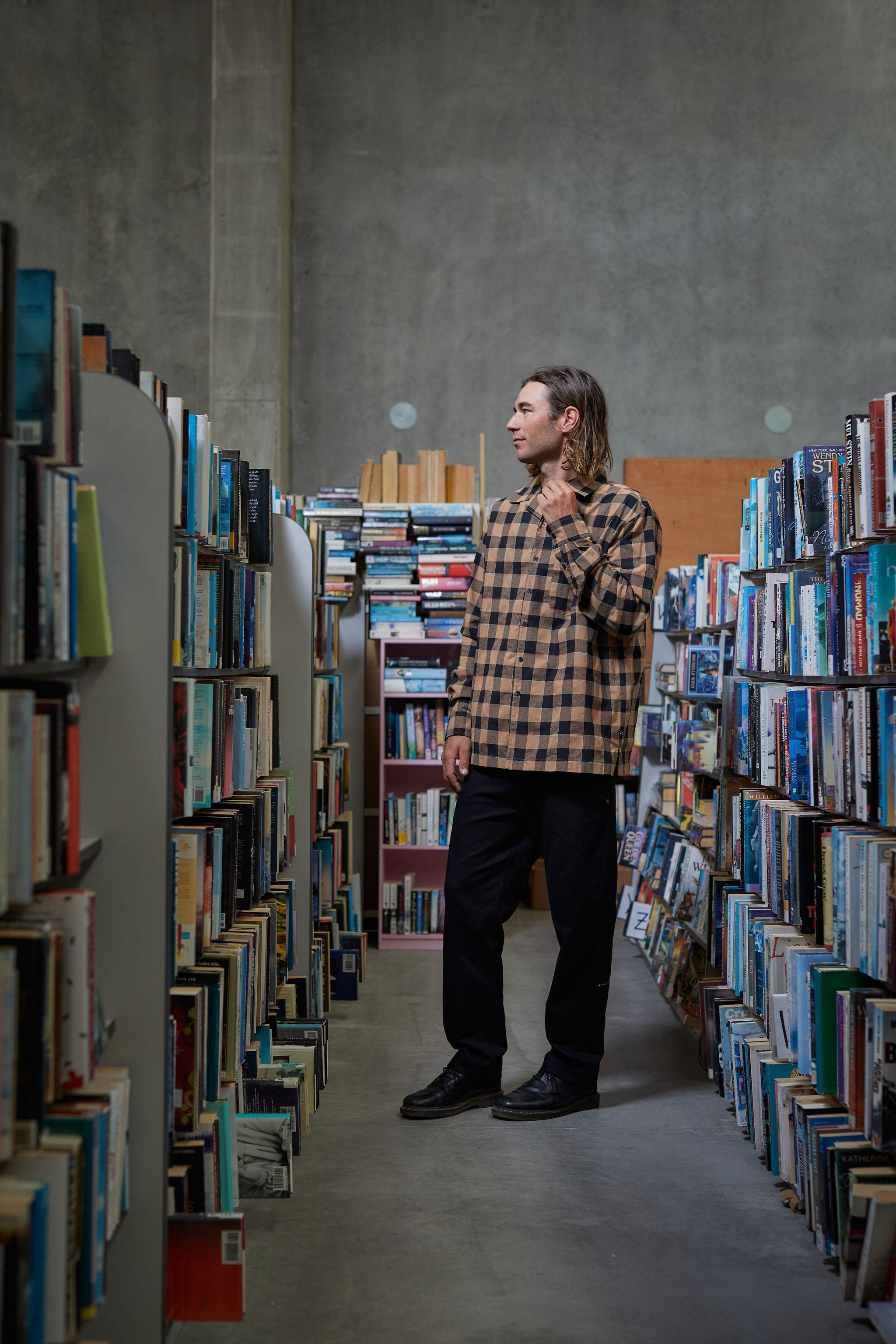 Long Sleeve Trope Shirt - Cocoa Check