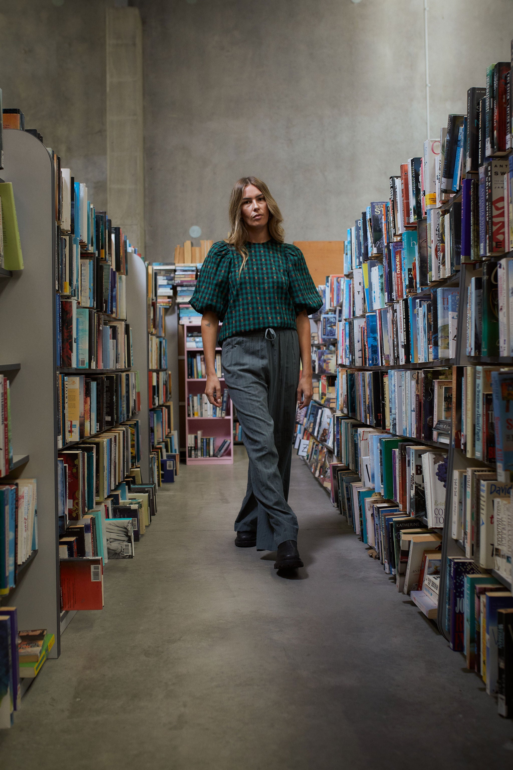 Lucie Top - Petal Plaid