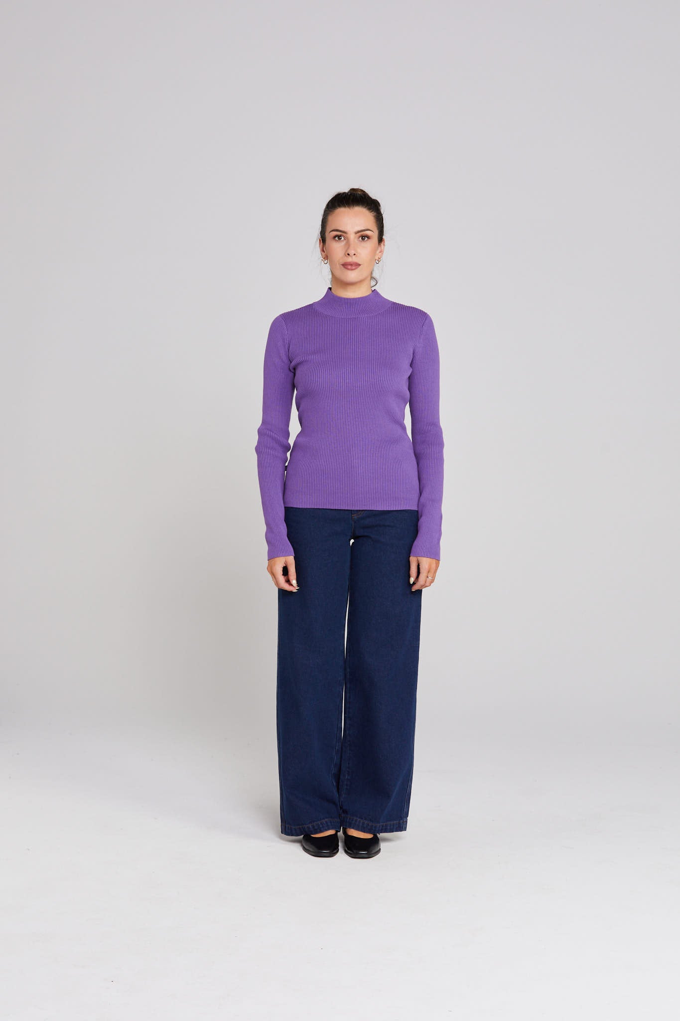 Mock Neck Longsleeve - Berry