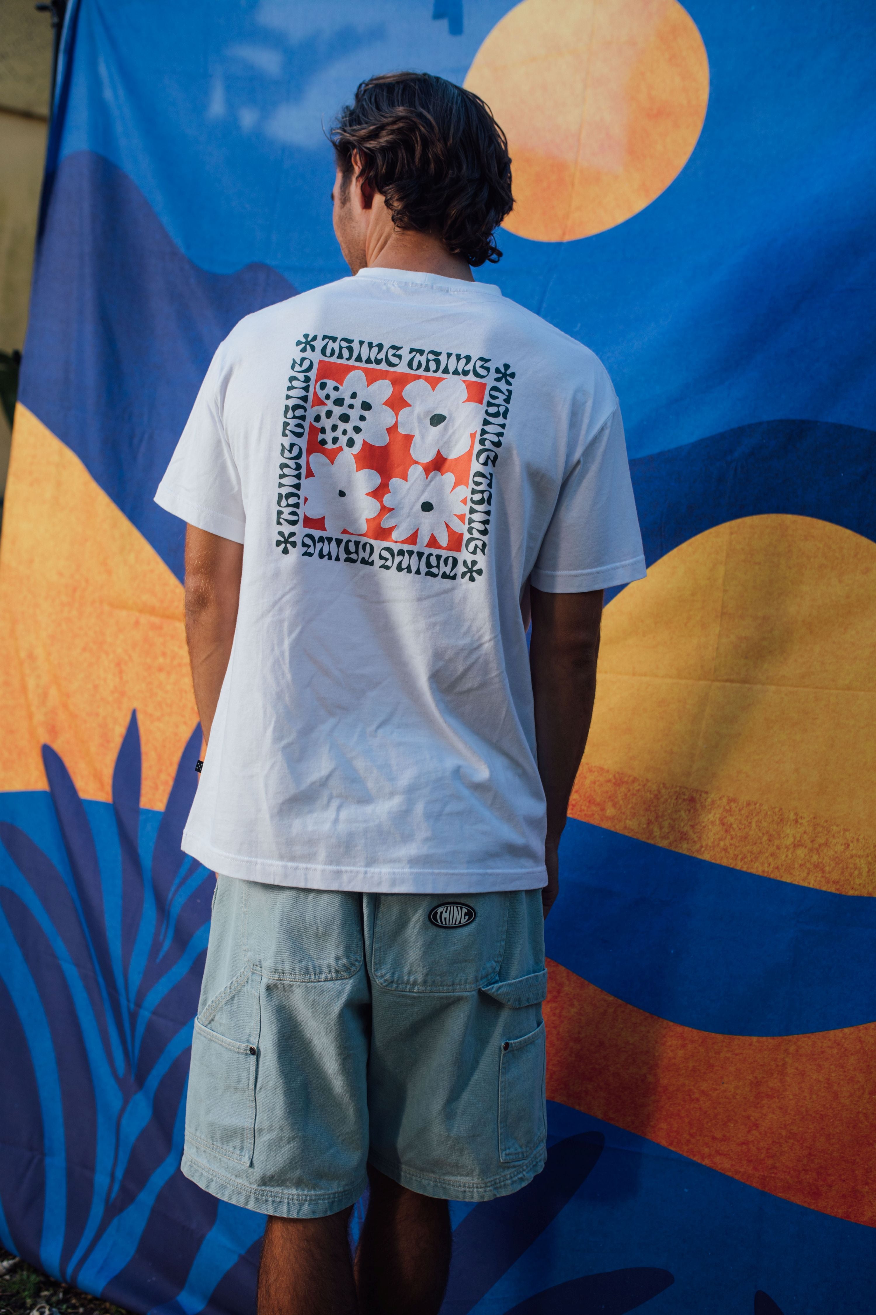 Ample Tee - White with Flora Thing Print