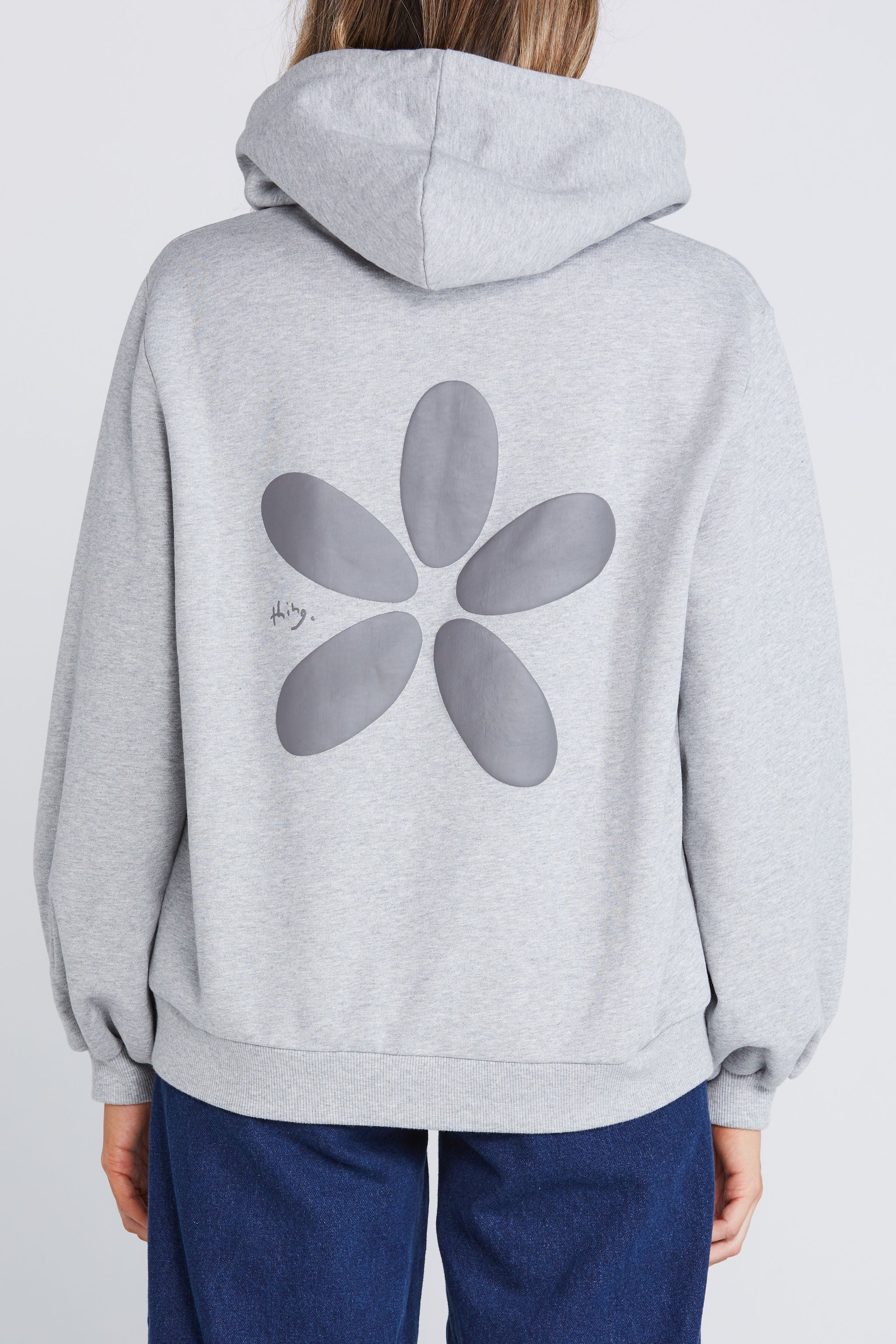 WFH Hoodie - Grey Marle Petal