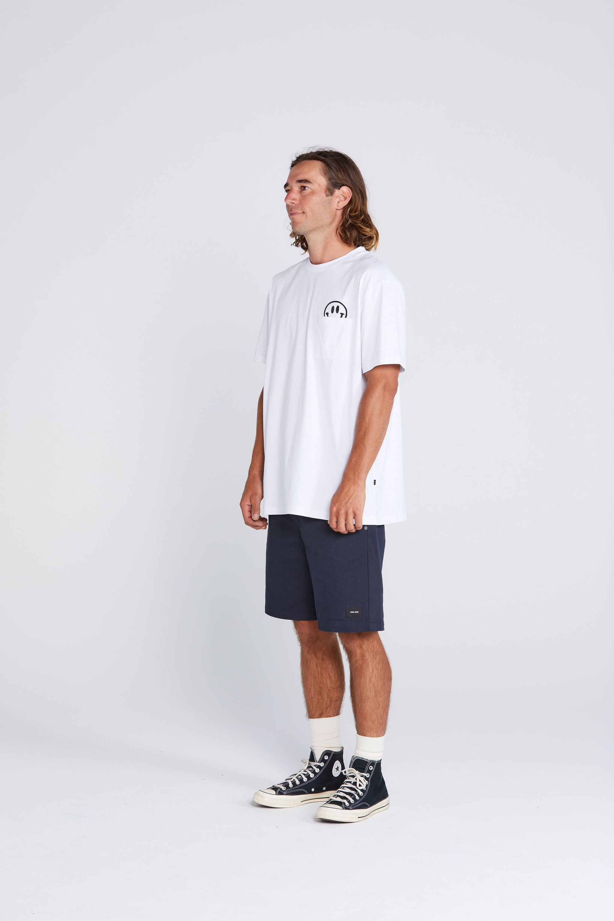 Max Pocket Tee - White Smiles