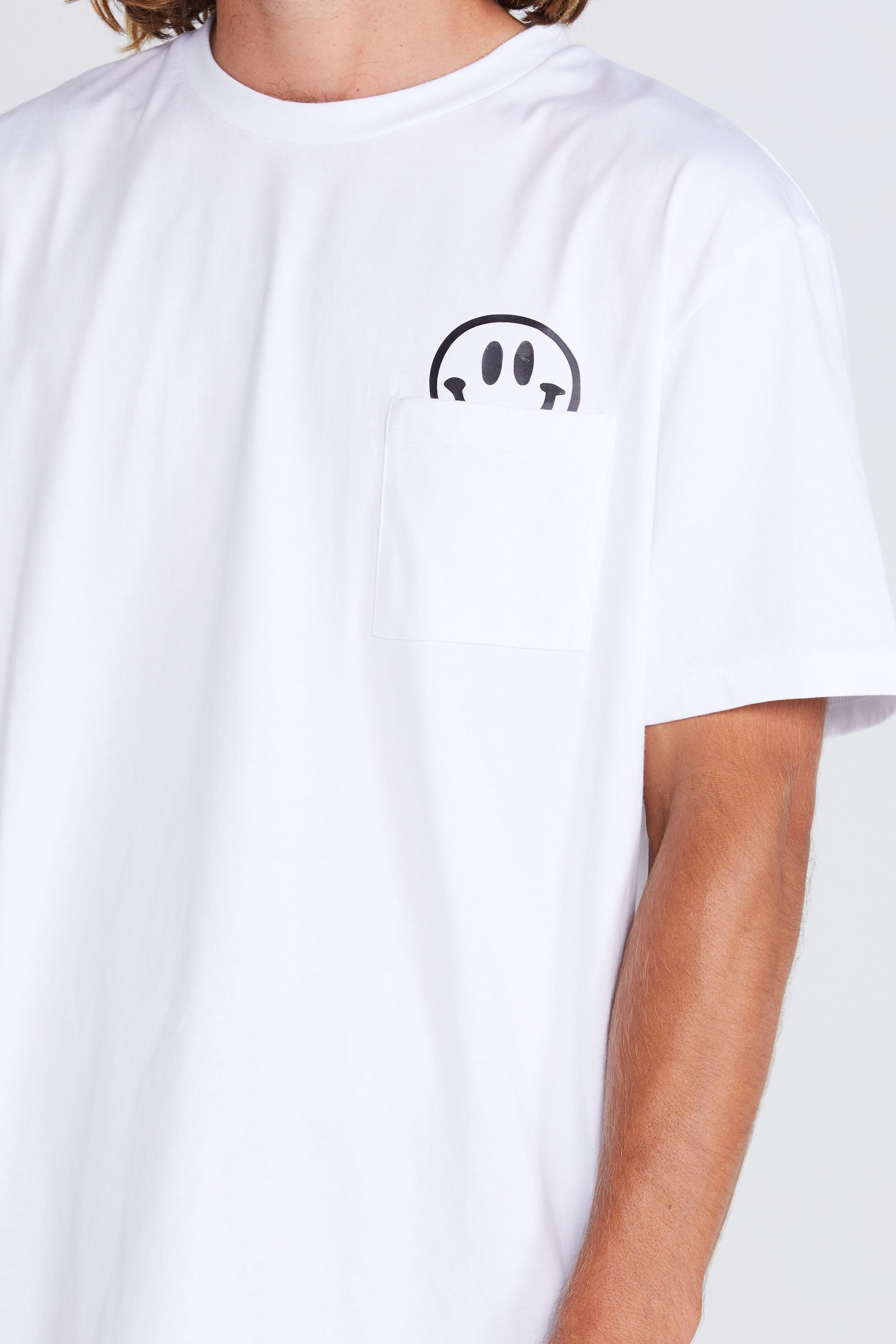 Max Pocket Tee - White Smiles