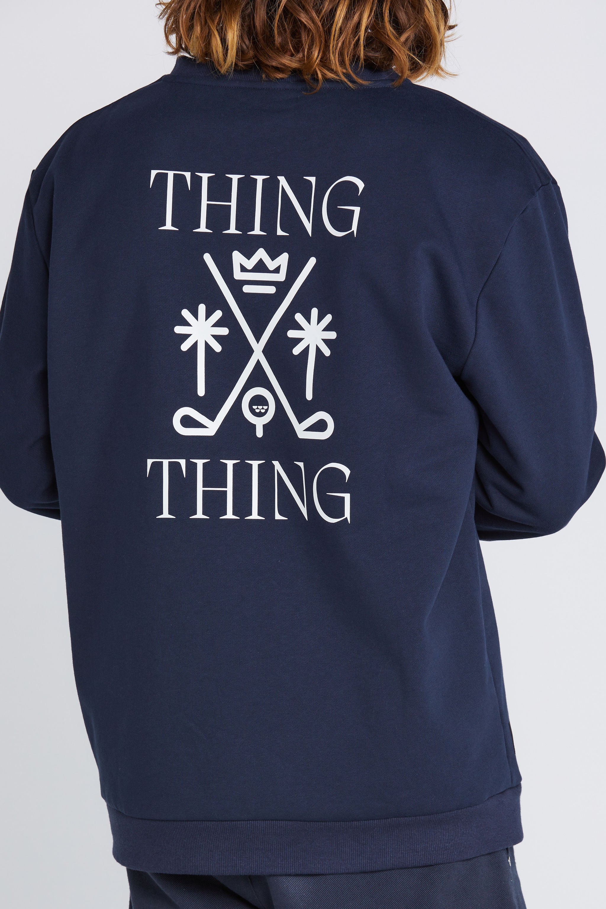 Crew Jumper - Deep Navy Golf Thing