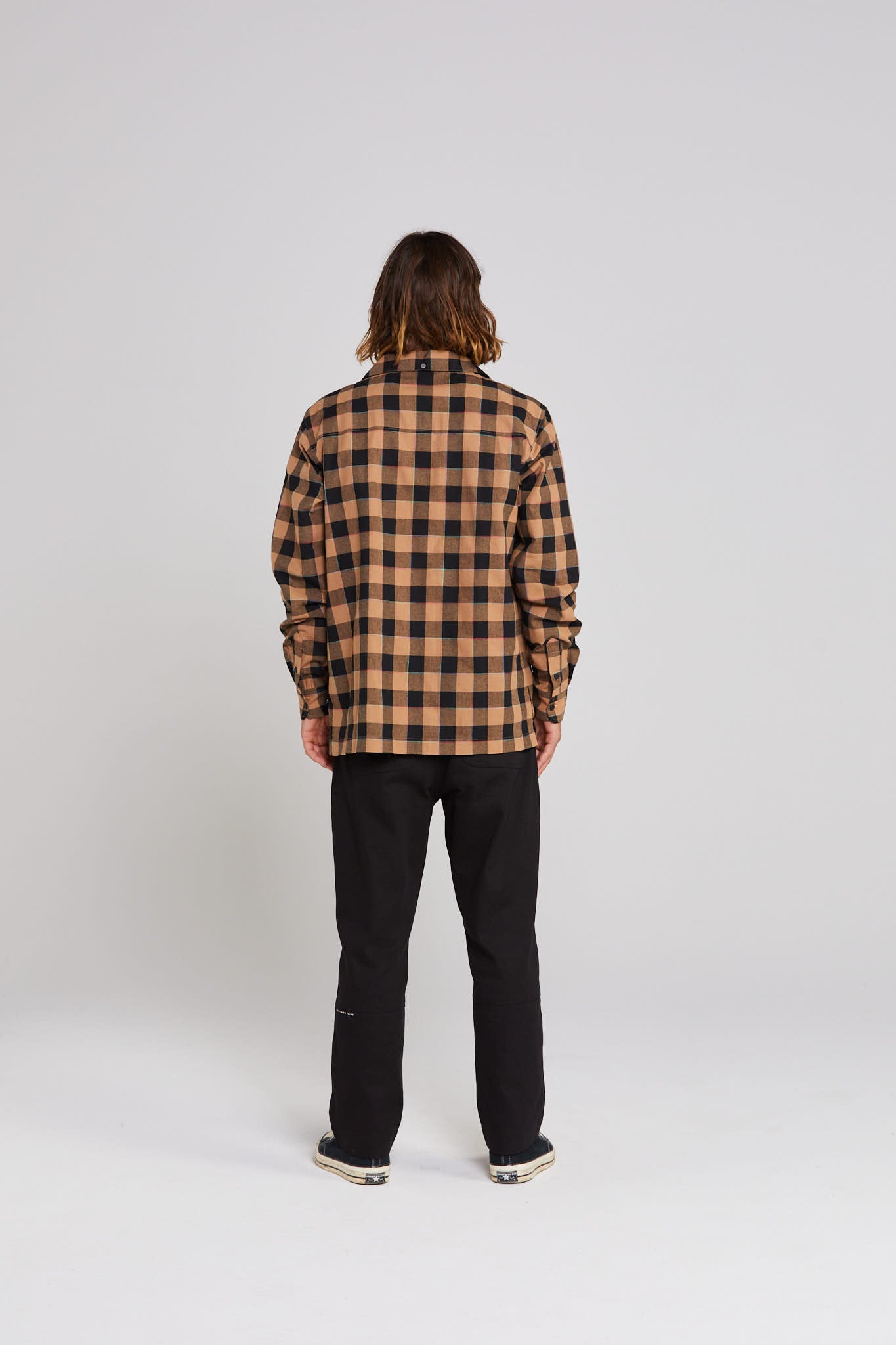 Long Sleeve Trope Shirt - Cocoa Check