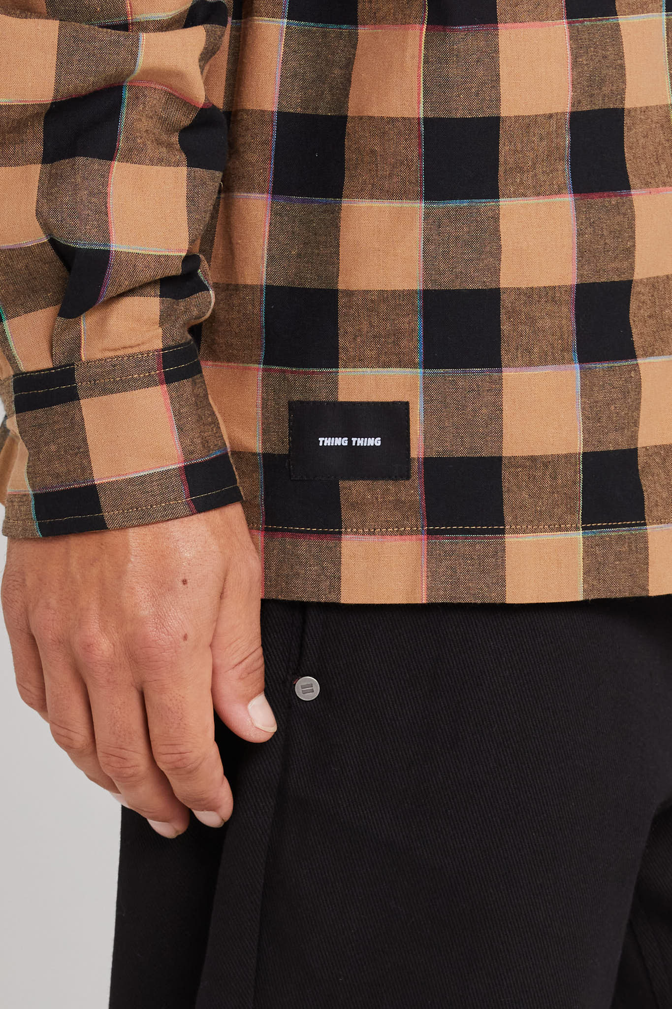 Long Sleeve Trope Shirt - Cocoa Check