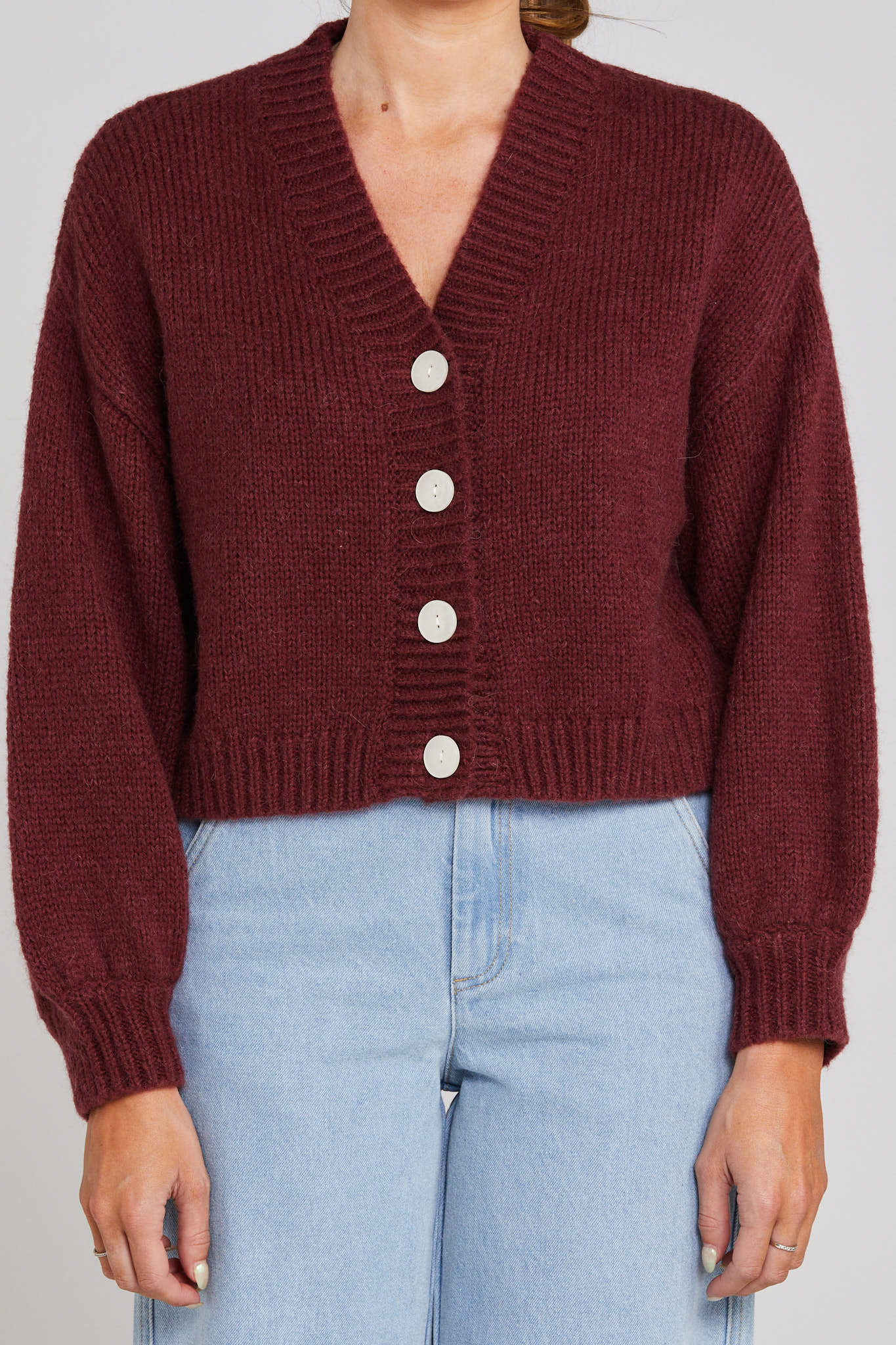 Huddle Cardigan - Winter Rouge
