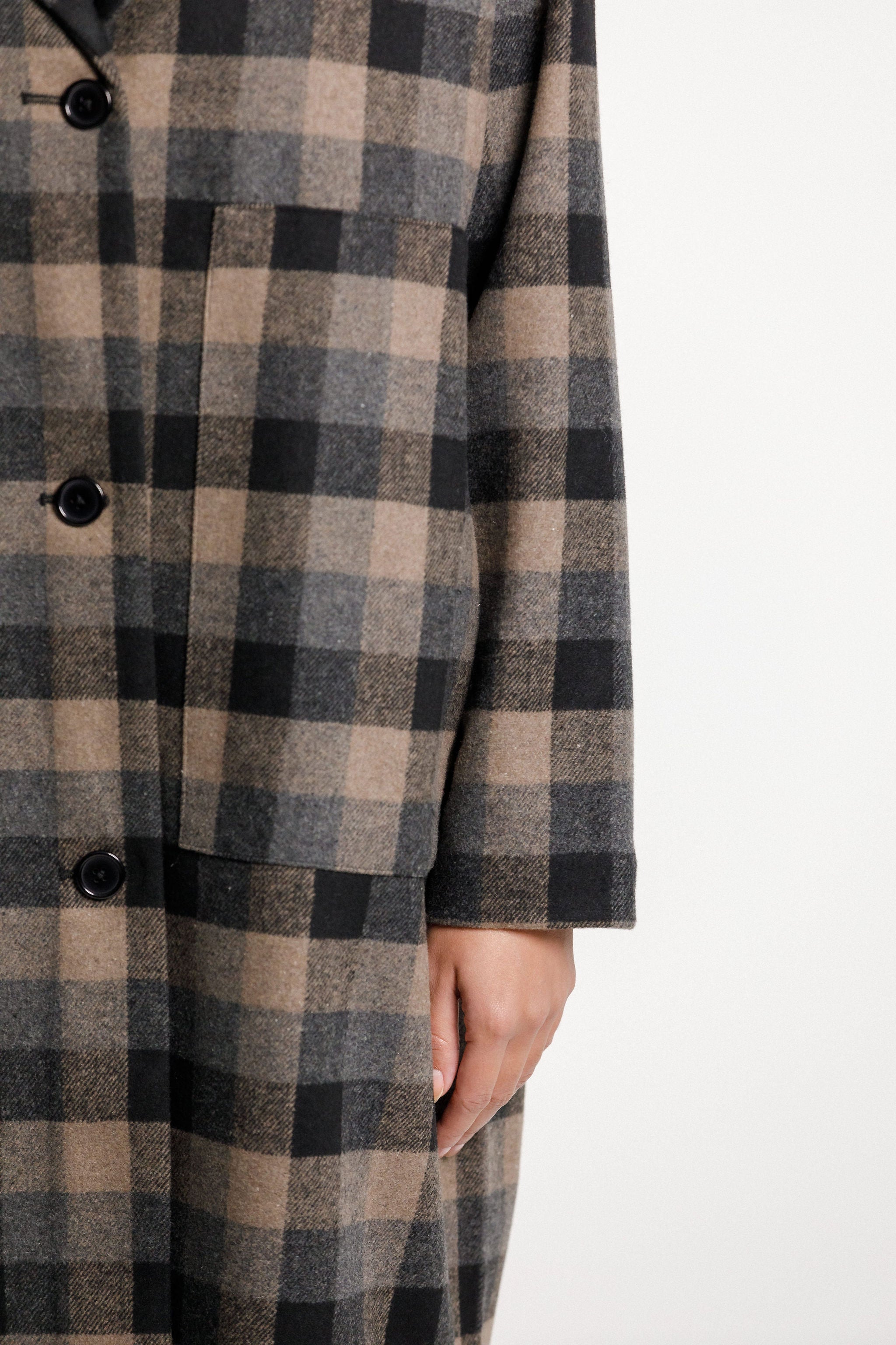 Quinn Coat - Ash Plaid