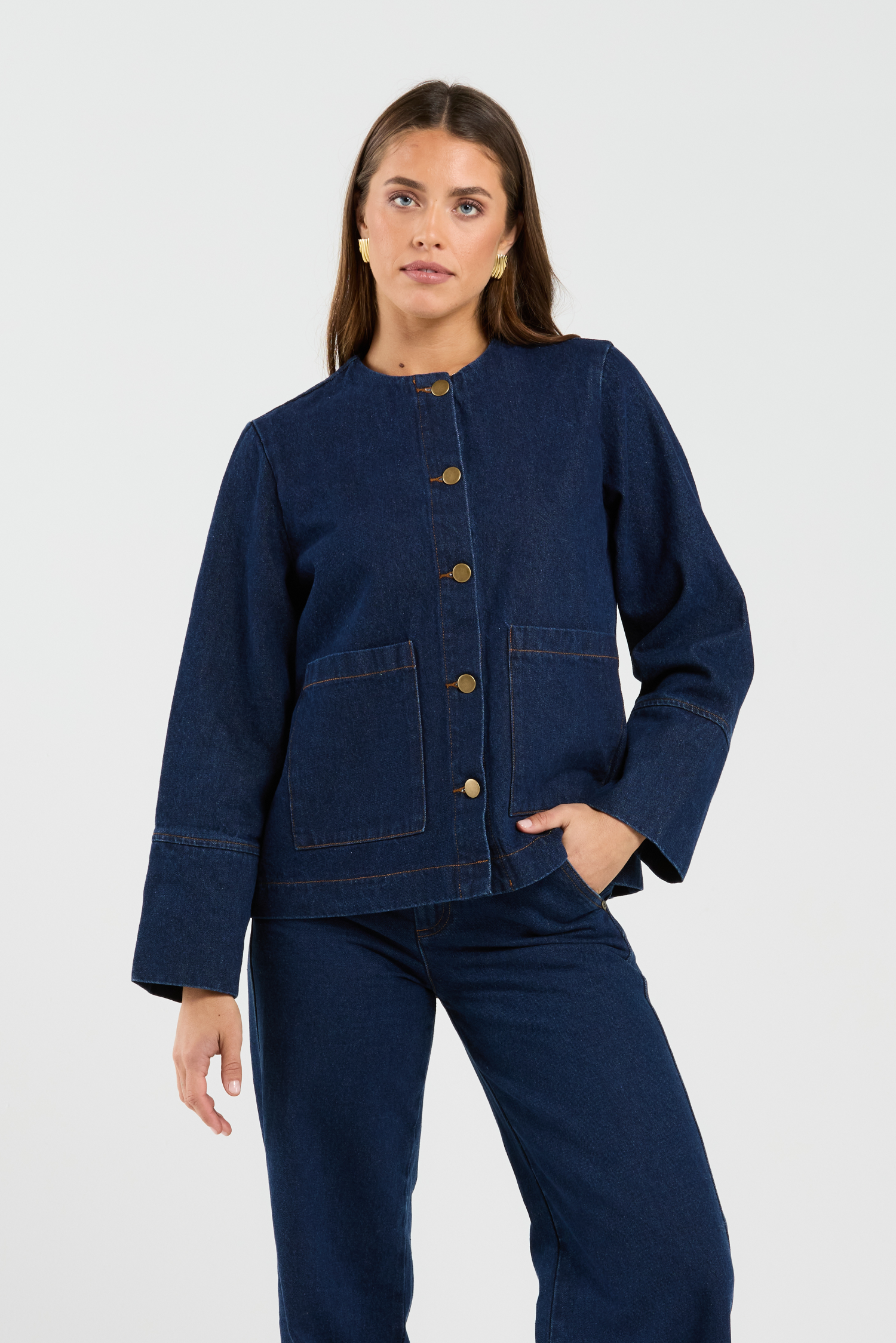 Embark Shacket - Indigo Denim