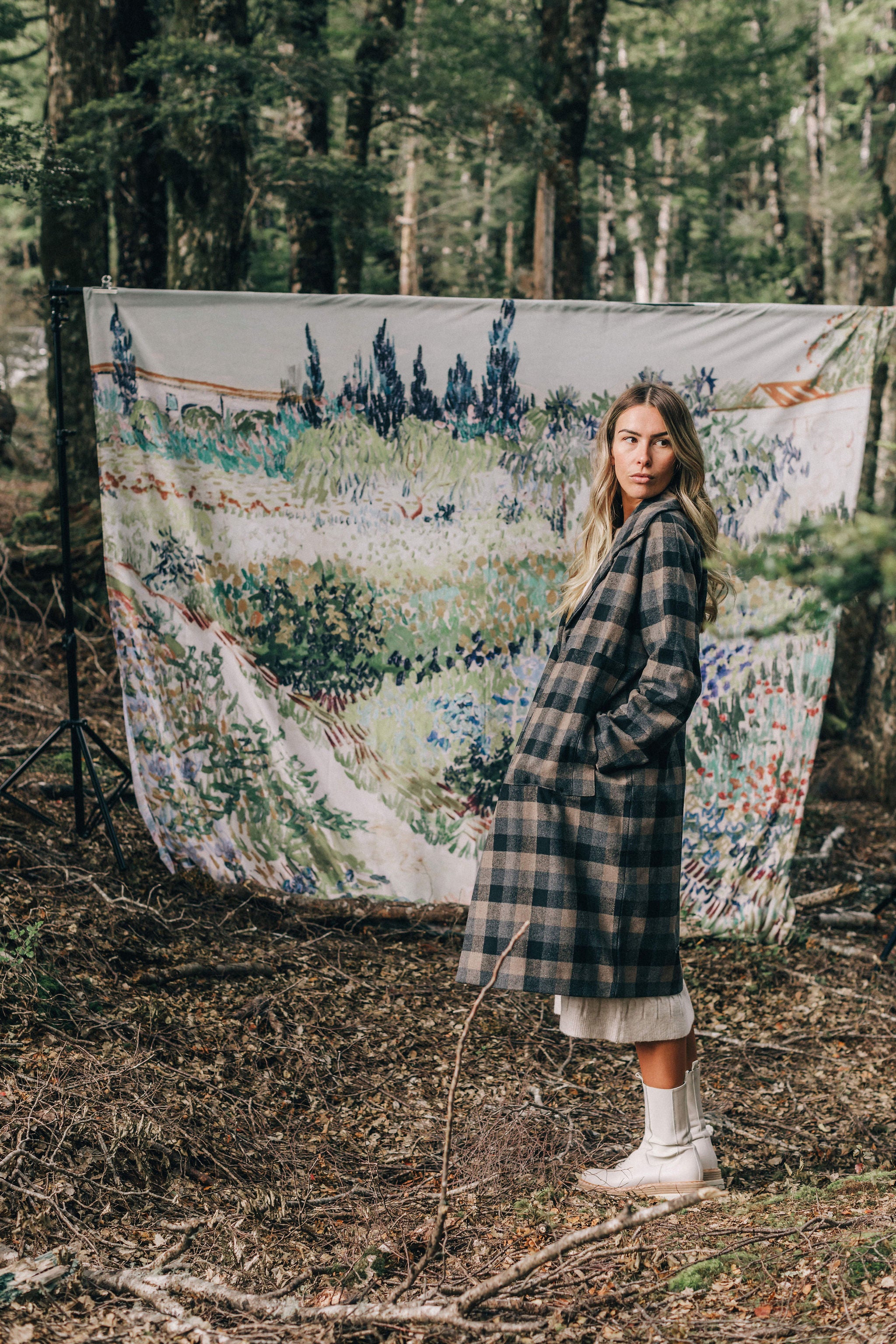 Quinn Coat - Ash Plaid