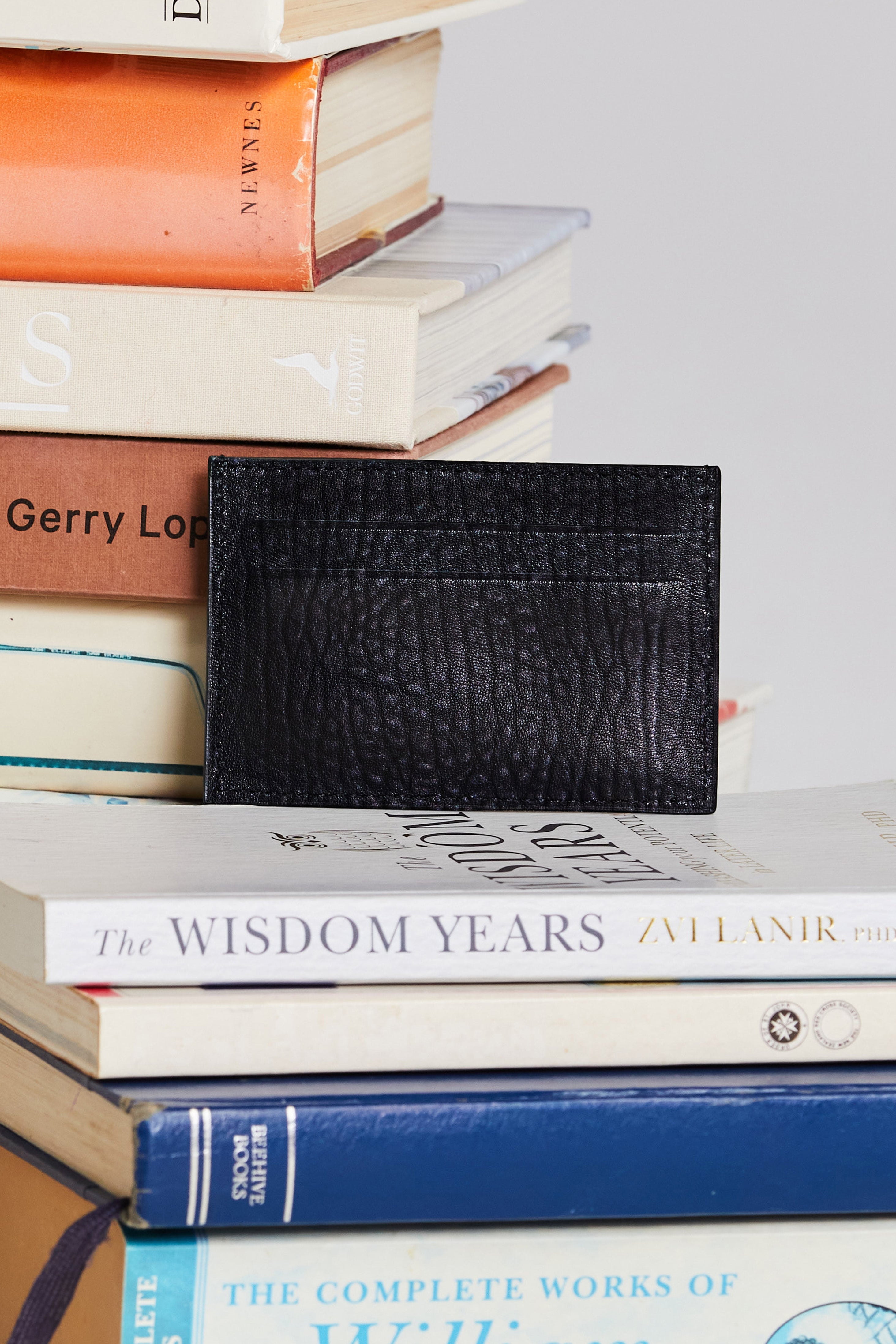 Card Holder - Black Bubble Leather