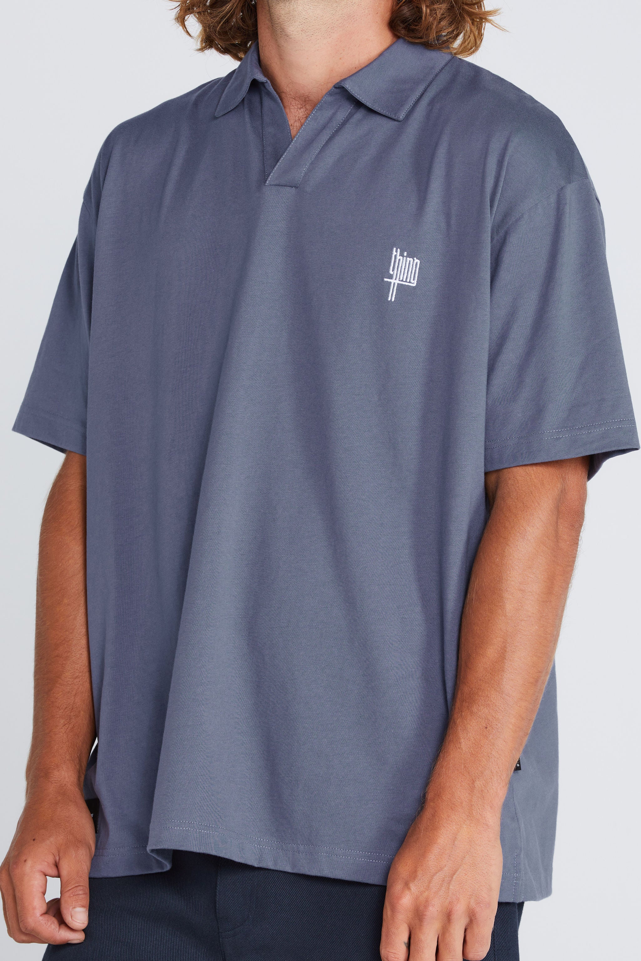 Stride Tee - Slate Blue Thing