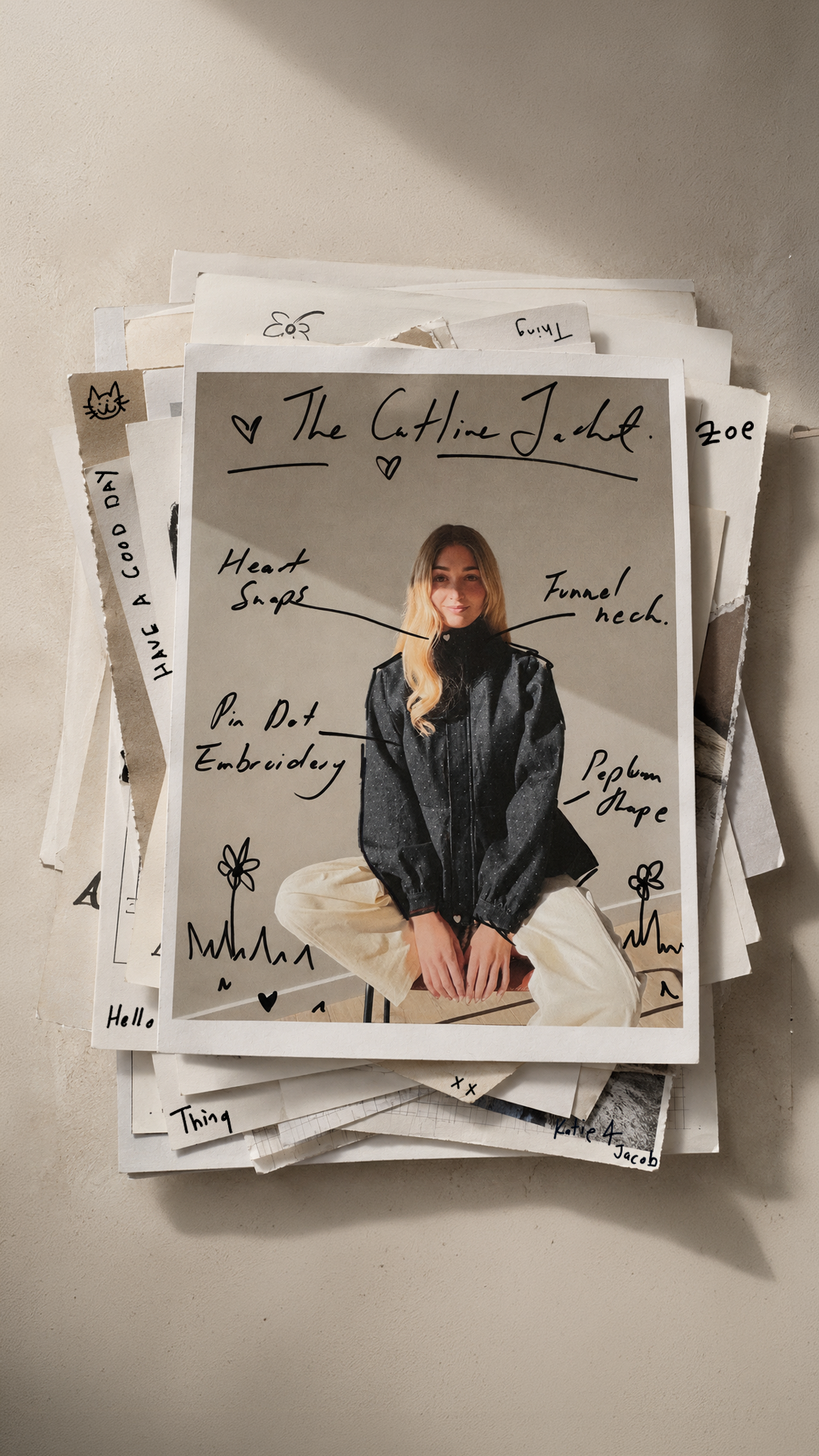 Cutline Jacket - Pin Dot