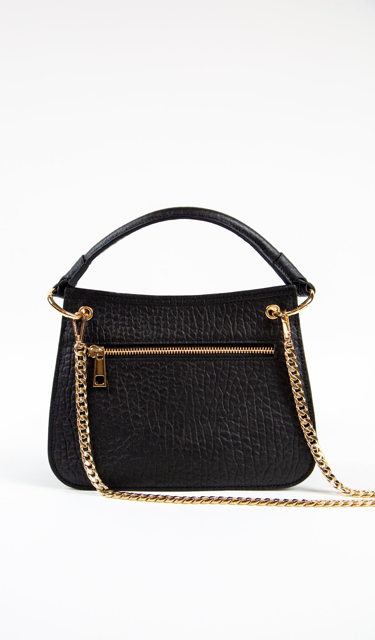 Kathryn Bag - Black Bubble Leather