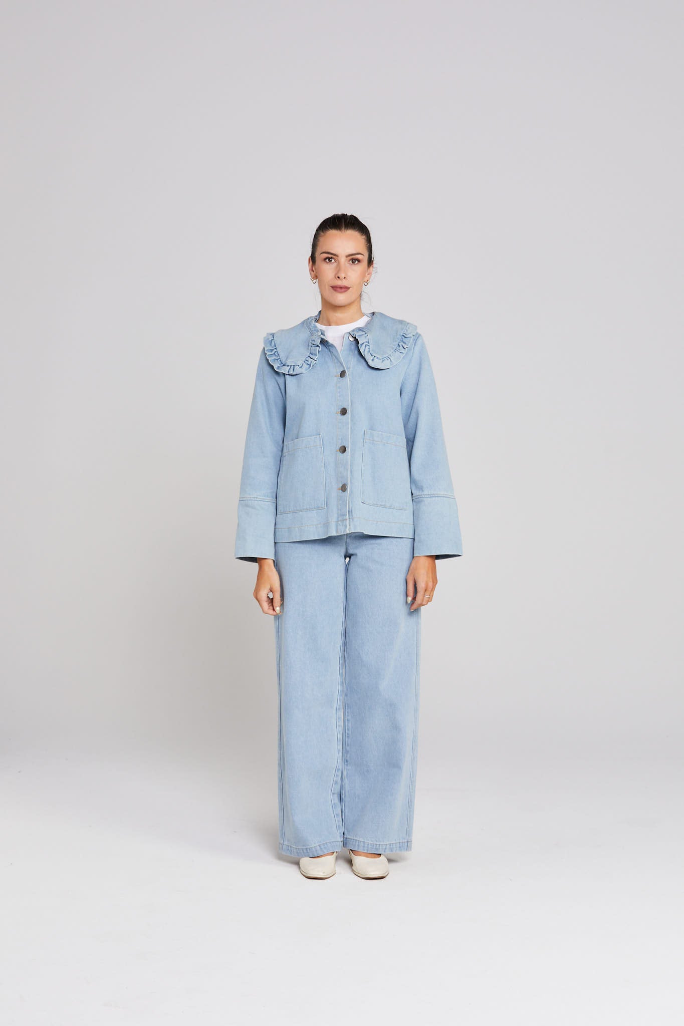 Embark Denim Shacket - Stone Wash Denim
