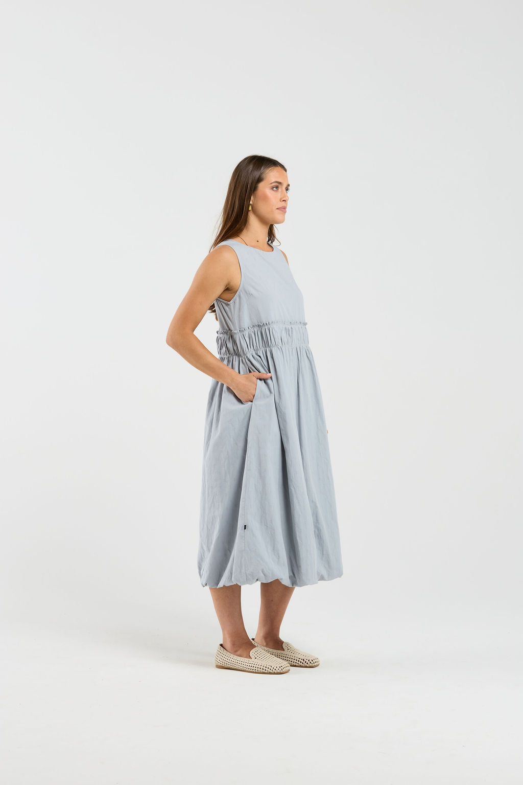 Tallulah Dress - Stonewash