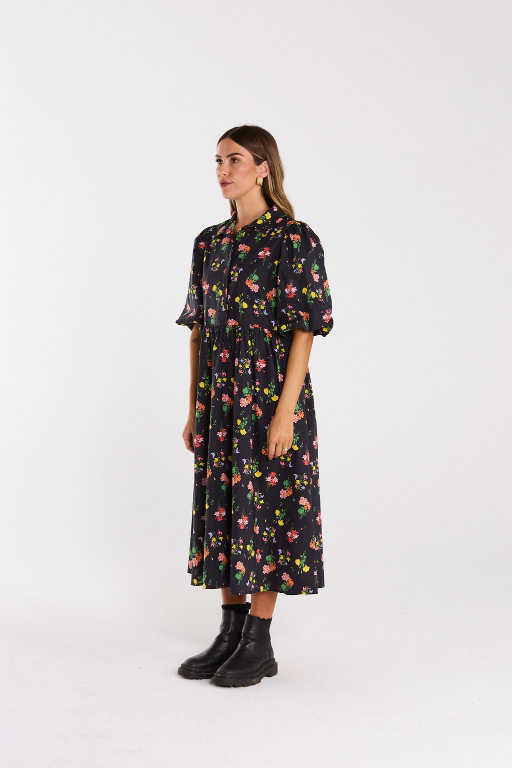 Lucina Dress - Vivid Noir