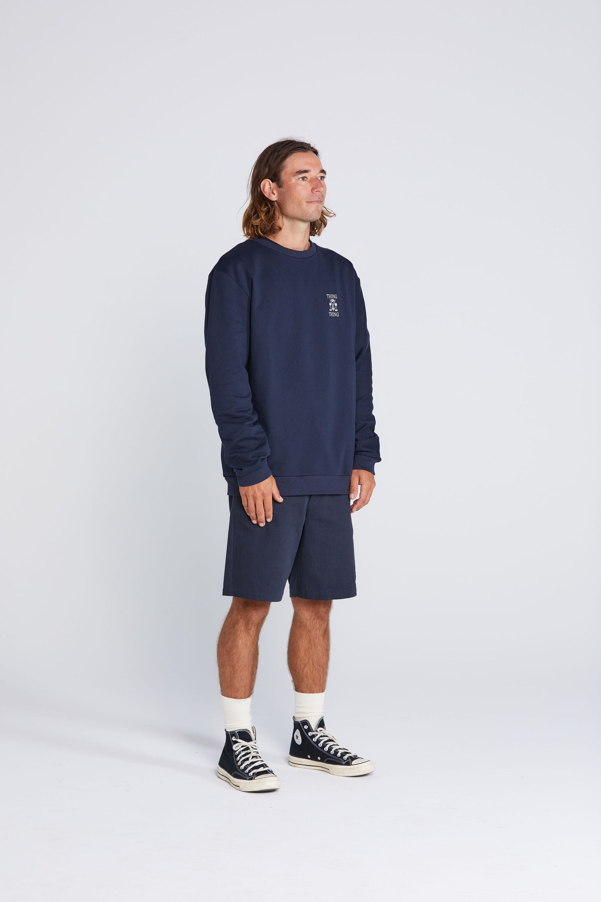 Crew Jumper - Deep Navy Golf Thing