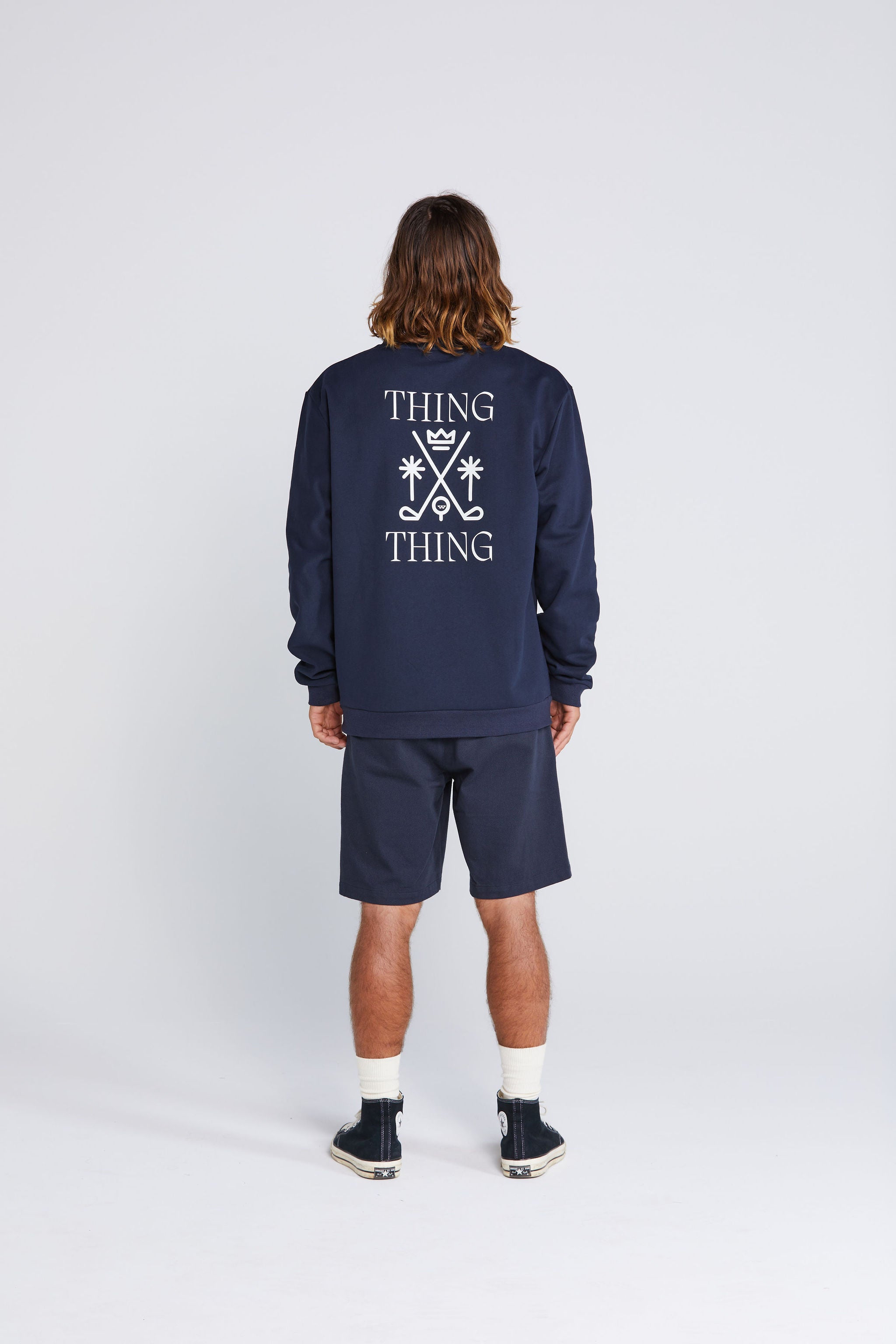 Crew Jumper - Deep Navy Golf Thing