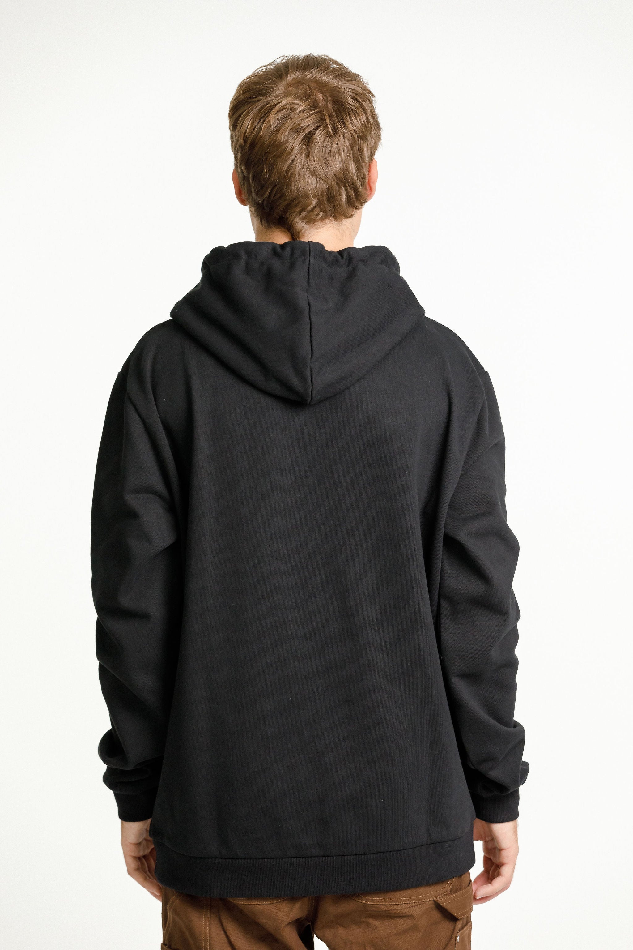 Title Hood - Sale - Black with Globe Print